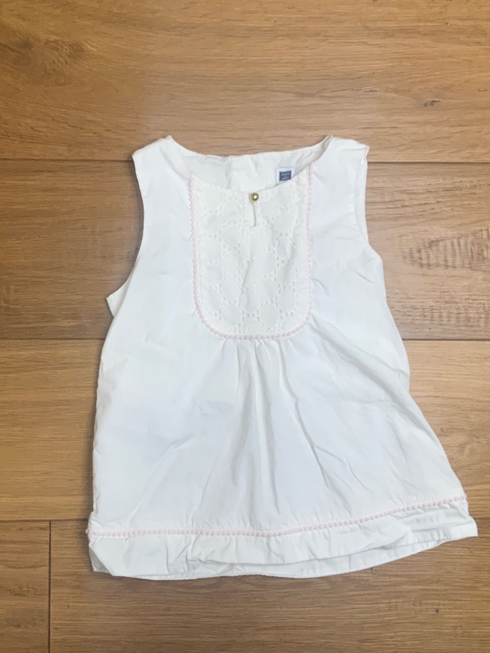 Janie and Jack White and Pink Sleeveless Top